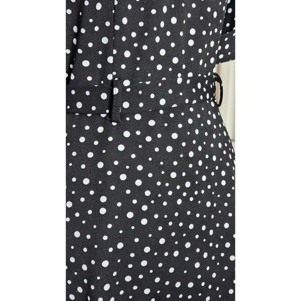 Shelby & Palmer Button Front Short Sleeve Polka-dot Belted Dress Size 6 - Picture 6 of 11